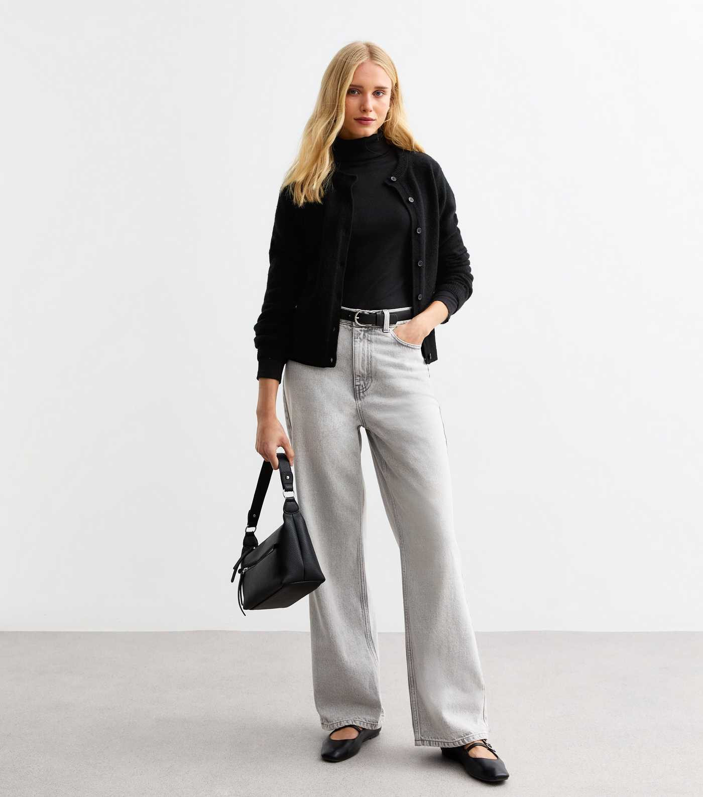 Black Rib Roll Neck Top  | New Look | New Look (UK)