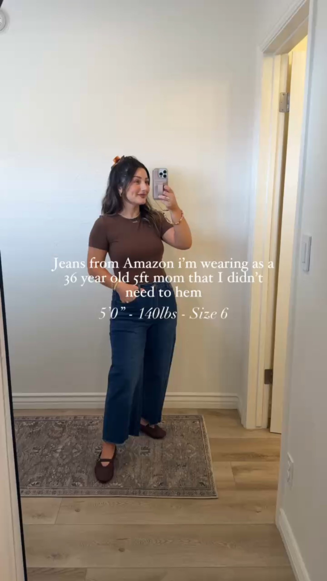 My favorite jeans I'm wearing on repeat! All from Amazon and I didn't need to hem them!! 

I'm 5'0" 140lbs 

Sizing:
Brown tee size small
Jeans size medium - so stretchy and comfortable!!

Navy tee size small
Jeans size 4 - these run big! They're a lookalike from another pair I have! 

Blue top size xs
Jeans size 6 - love the raw hem! 

White tee size small
Jeans size 27 - I'm obsessed with these!!

Petite denim 

#LTKPetite #LTKSaleAlert #LTKFindsUnder100