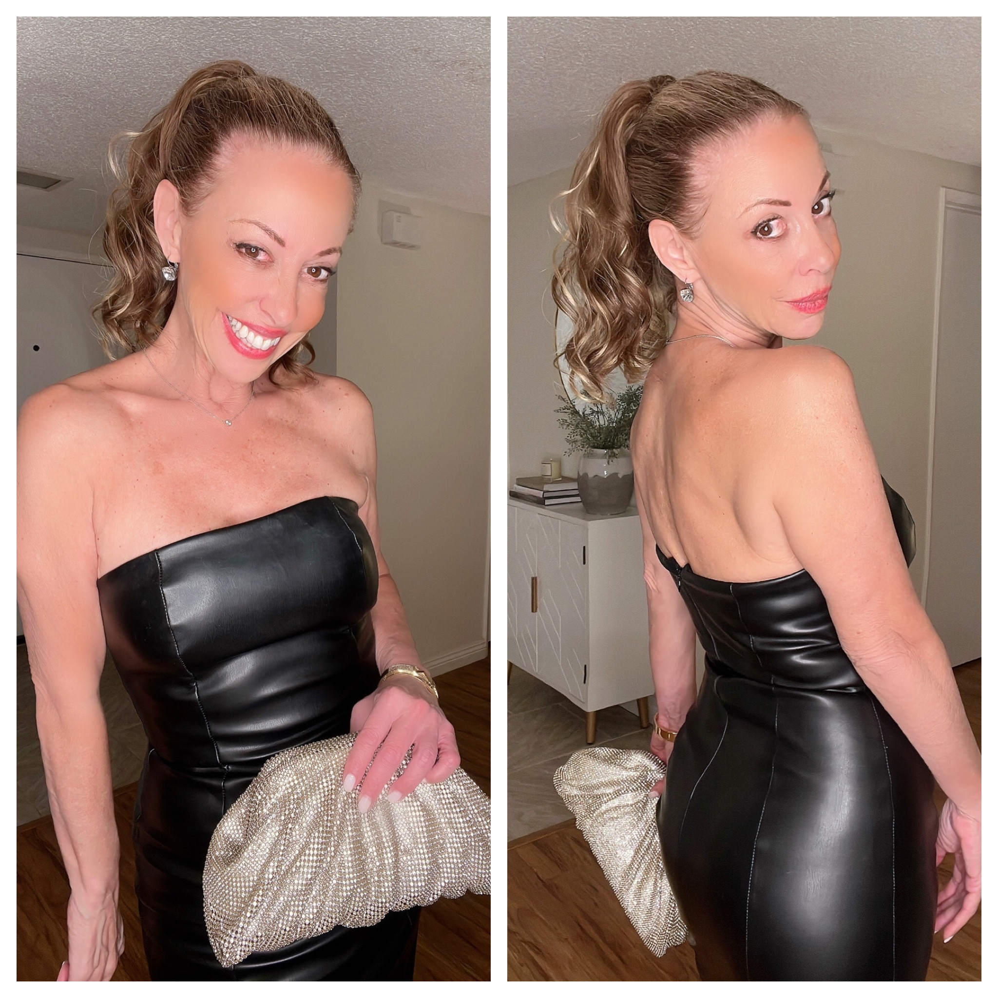 Amazon Faux Leather Body Con Dress 🖤
• Highest Quality 
• Fits TTS I am wearing Small 
• Perfect Wedding Guest Attire/ Vegas/ Parties 

#LTKparties #LTKstyletip