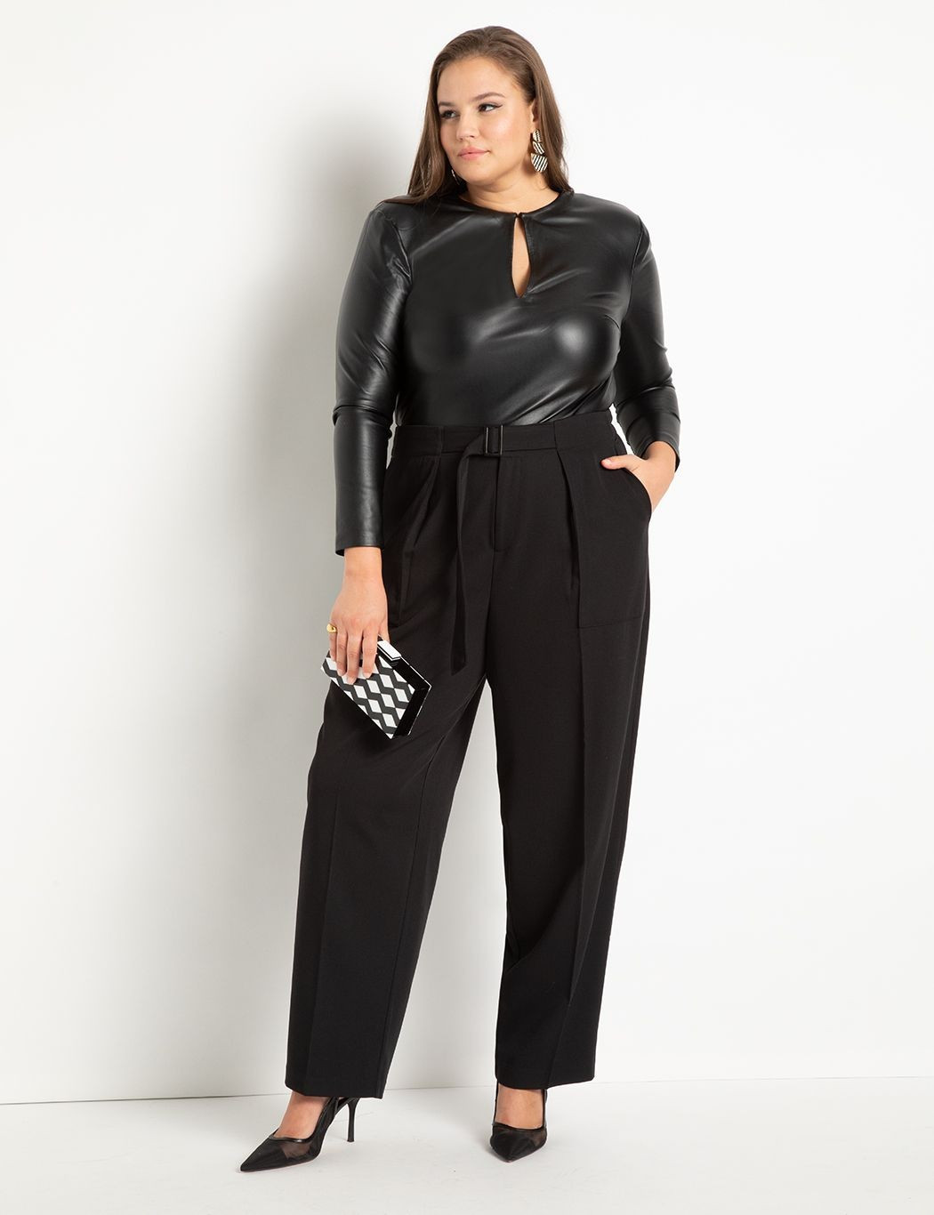 Belt Front Trouser | Eloquii