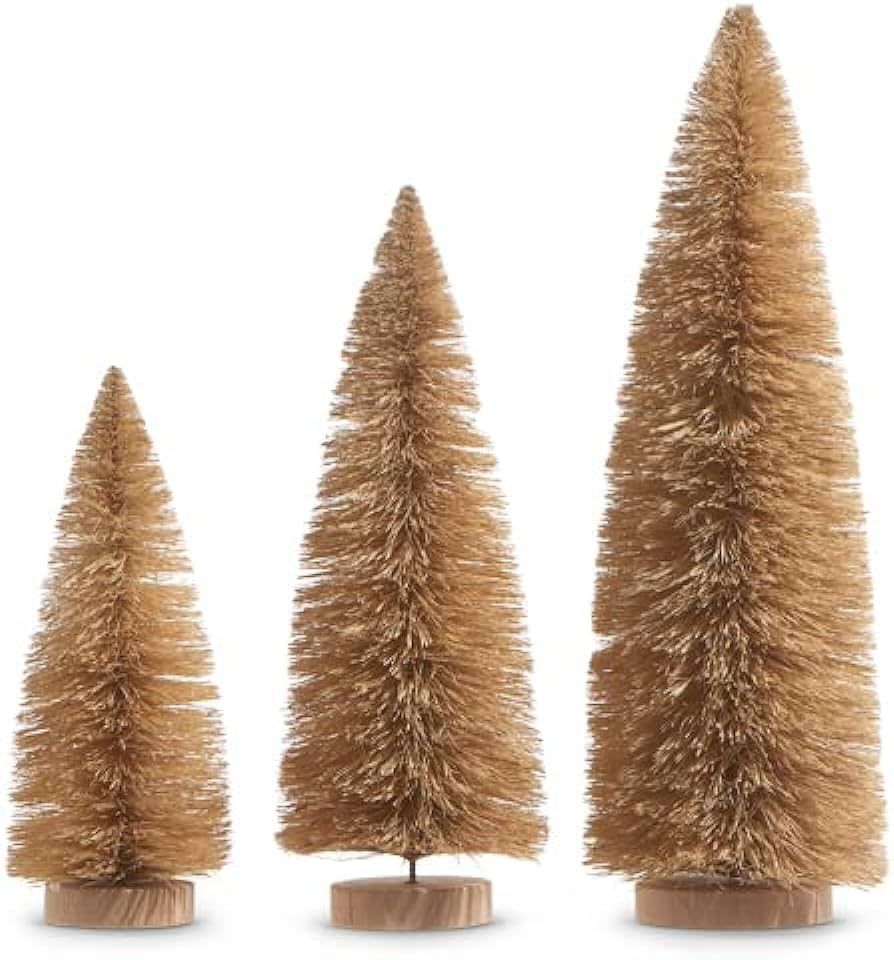 RAZ Imports 2023 All is Calm 15" Natural Bottle Brush Trees, Set of 3 | Amazon (US)