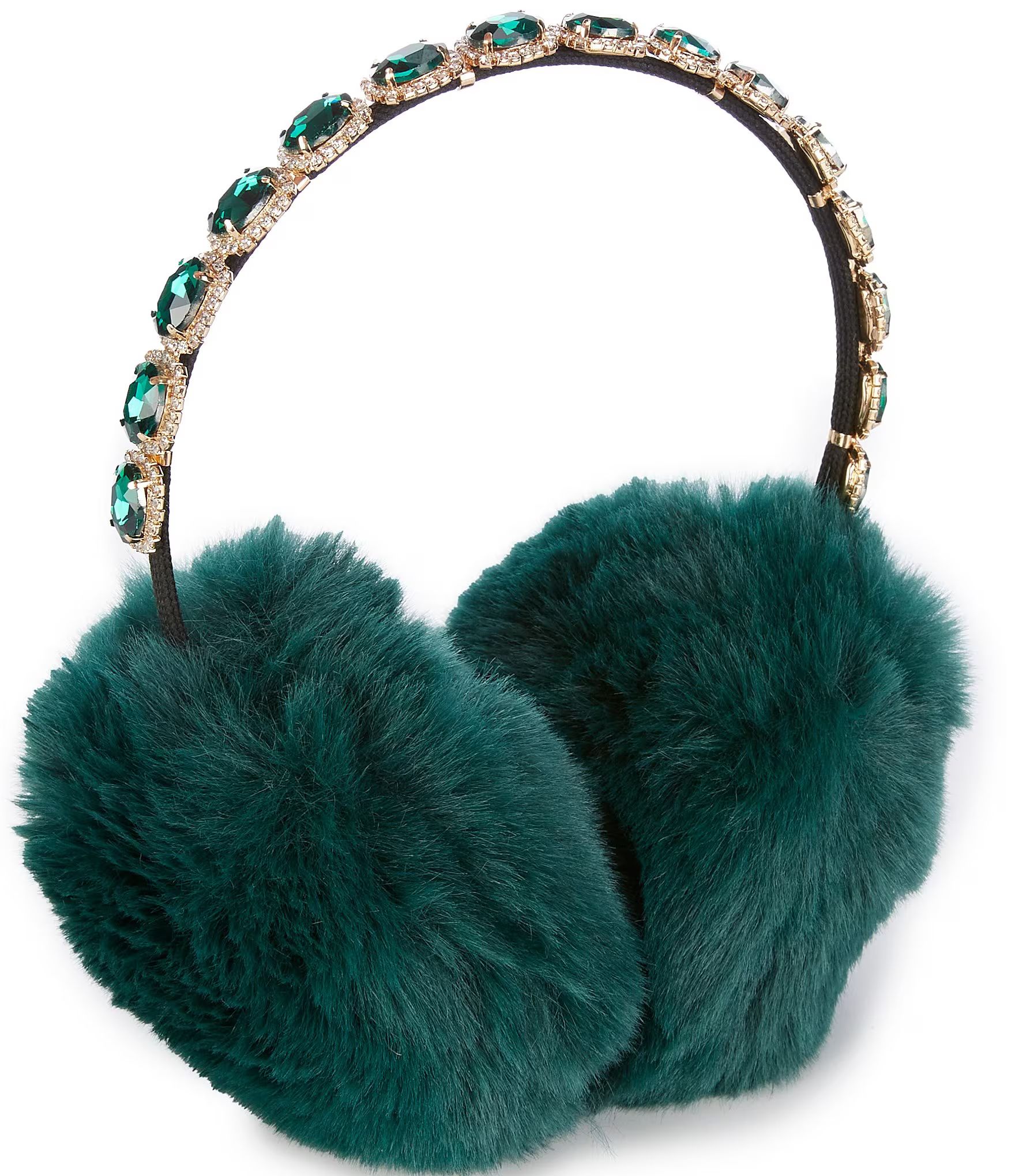 Jewel Embellished Faux Fur Earmuff | Dillard's