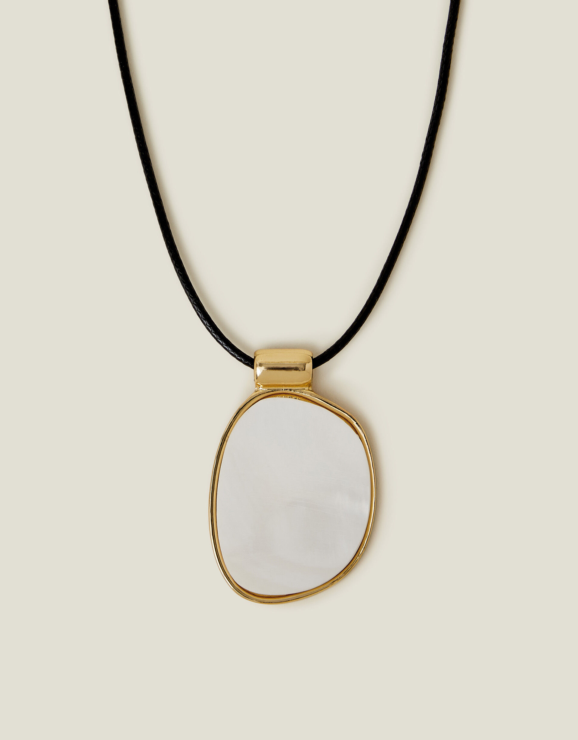 Mother Of Pearl Pendant Cord Necklace | Accessorize (Global)
