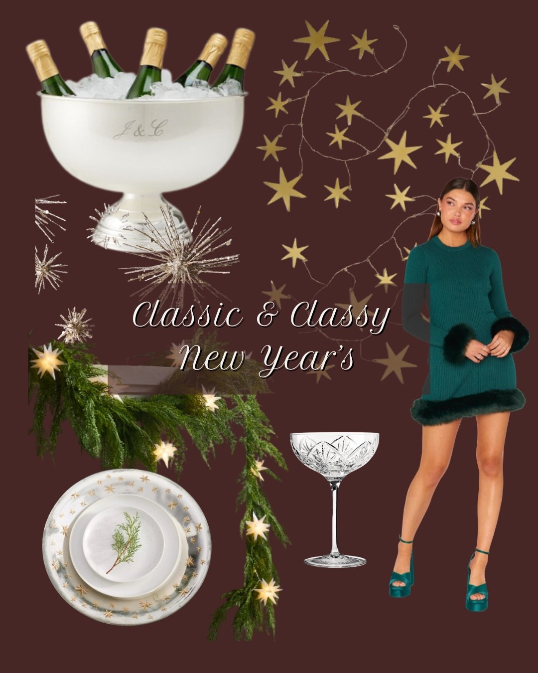 Classic & classy New Year’s, but make it cozy ✨
This look is all about old-money glam—soft sparkle, timeless tableware, elegant glassware, and just enough festive detail to feel special without feeling overdone. Perfect for a chic NYE dinner, champagne at midnight, or a low-key but elevated celebration at home.

Everything you see here is linked, and I’m updating my New Year’s Eve finds as I shop so you can pull this look together easily 🤍


#newyearsevedecor #nyeathome #classicnewyears #oldmoneyaesthetic #cozyentertaining #holidayhosting #tablescaping #champagneglasses #newyearspartyideas

#LTKHoliday