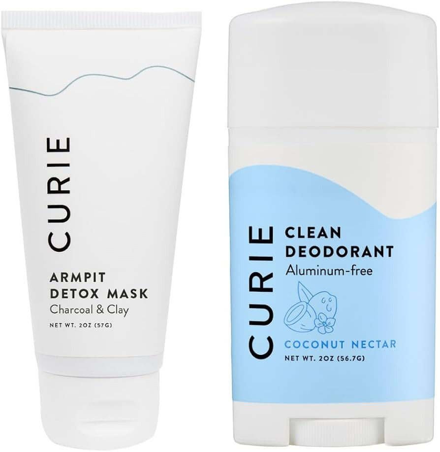 Curie Natural Deodorant for Women - Coconut Nectar and Armpit Detox Mask - Aluminum Free, Clean, ... | Amazon (US)
