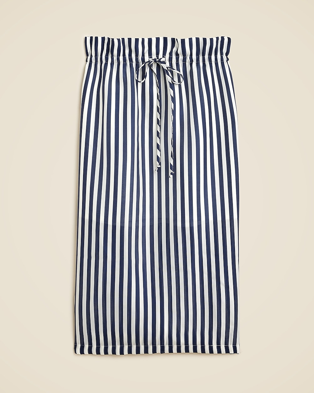 Layered tie-waist midi skirt in stripe | J. Crew US