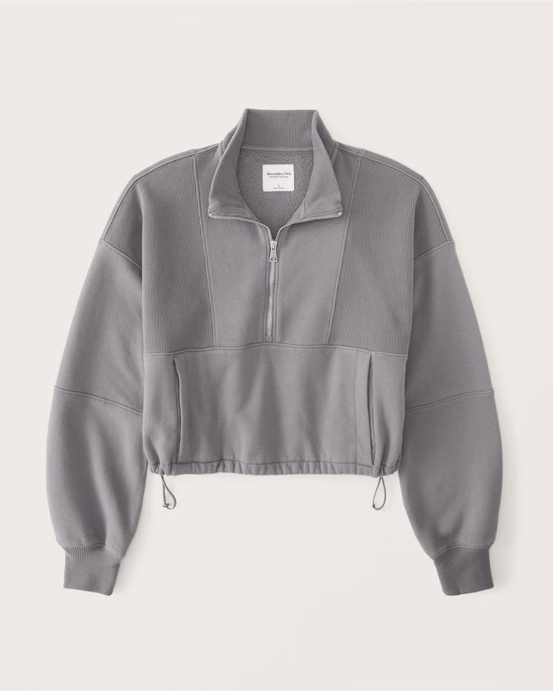 Cinched Bungee Mockneck Half-Zip | Abercrombie & Fitch (US)