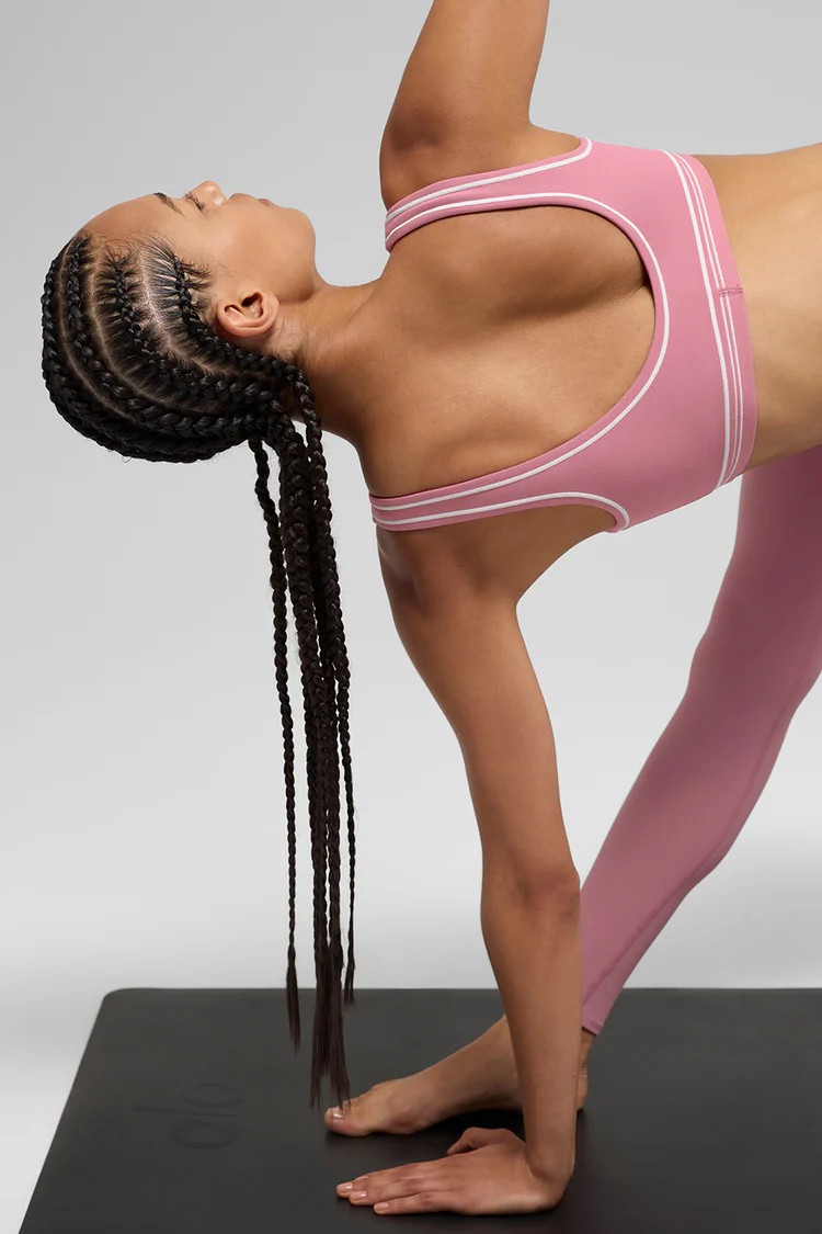 Airbrush Heart Throb Bra - Green Olive/Black | Alo Yoga (US)