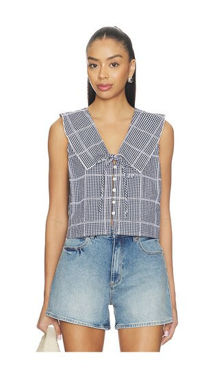 Free People Waiting For Me Top in Blue. - size S | Revolve Clothing (Global)