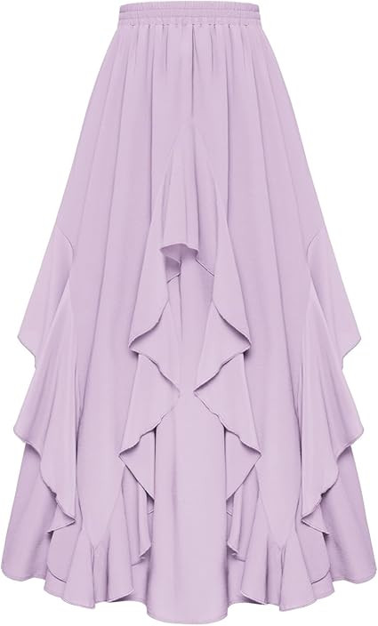 SCARLET DARKNESS Long Skirts for Women 2026 Ruffled Chiffon Flowy Renaissance Maxi Skirt | Amazon (US)