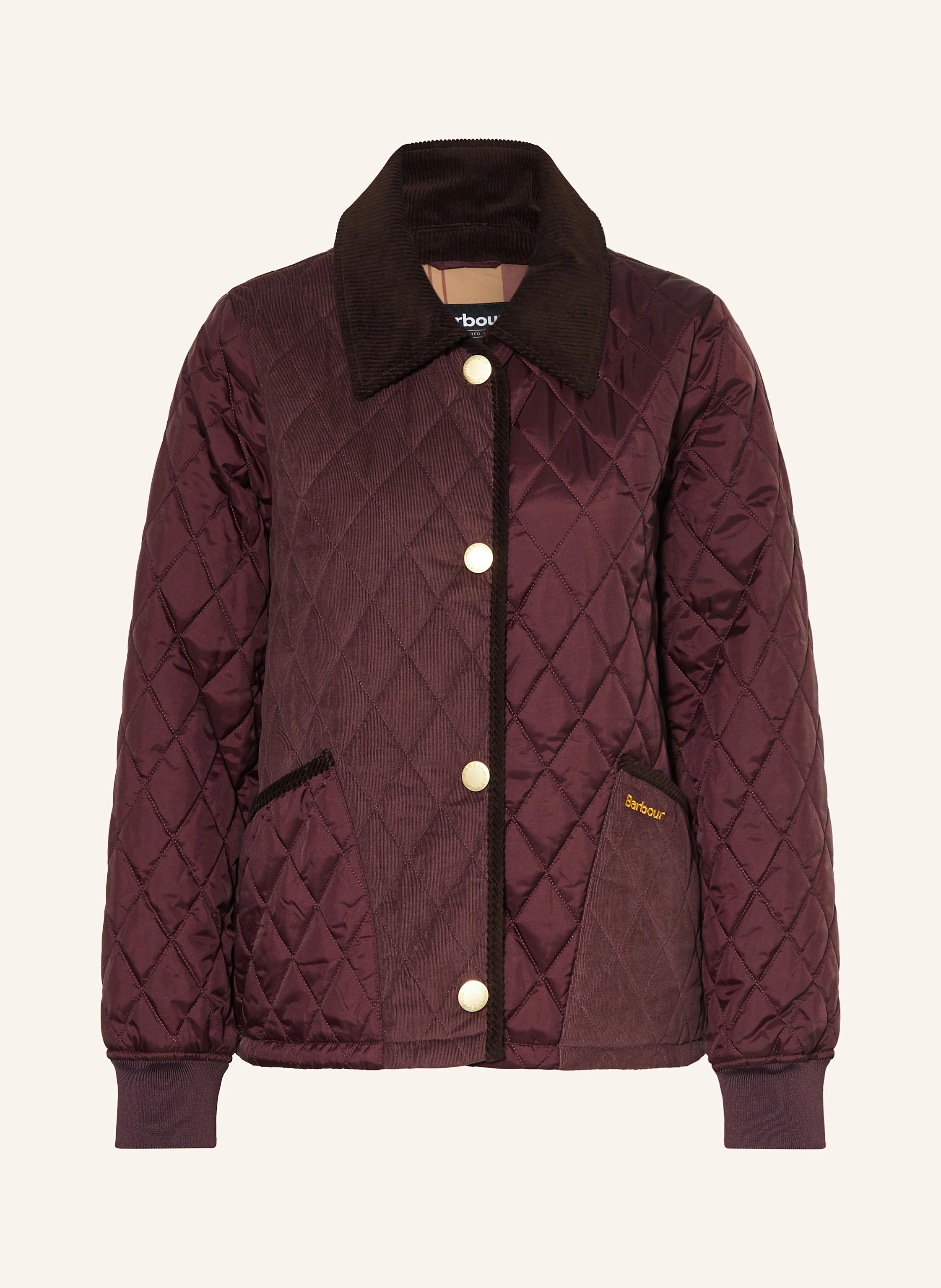 Barbour Steppjacke MARLA im Materialmix in dunkelrot | Breuninger (DACH)