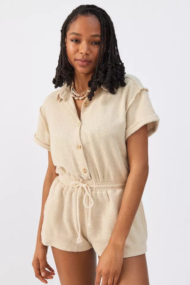 UO Noa Terrycloth Romper | Urban Outfitters (US and RoW)