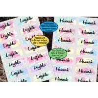 Kids Name Stickers, Tie Dye Labels, Daycare Preschool Waterproof School Personalized Stickers | Etsy (US)