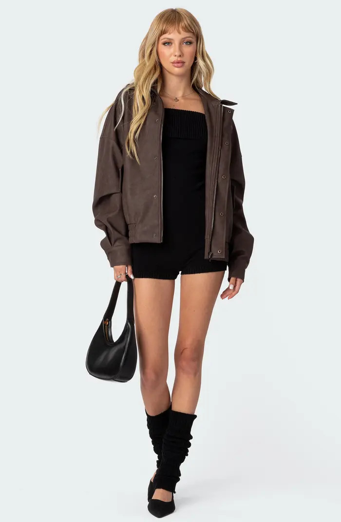 Mori Oversize Faux Leather Jacket | Nordstrom