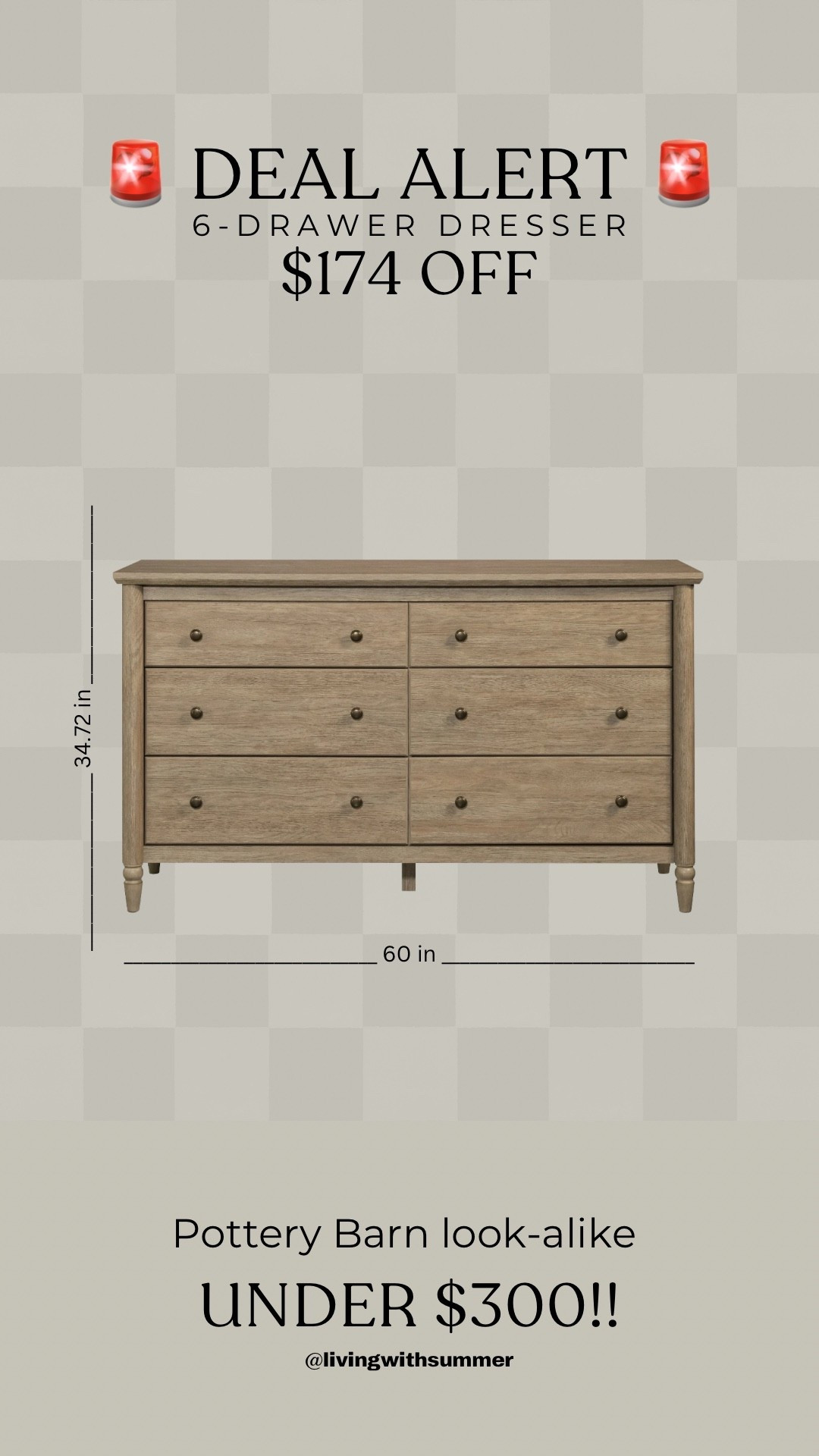 Major sale on this pottery barn look alike!! Perfect for your bedroom, guest bedroom, child’s bedroom or even a nursery changing table/ dresser 😍

Dresser. Neutral home style. Modern farmhouse. Traditional. Timeless. Affordable home decor. Home furniture. Walmart favorites. Finds. Steal. Deal. Major sale. 

#LTKHome #LTKSaleAlert #LTKBaby