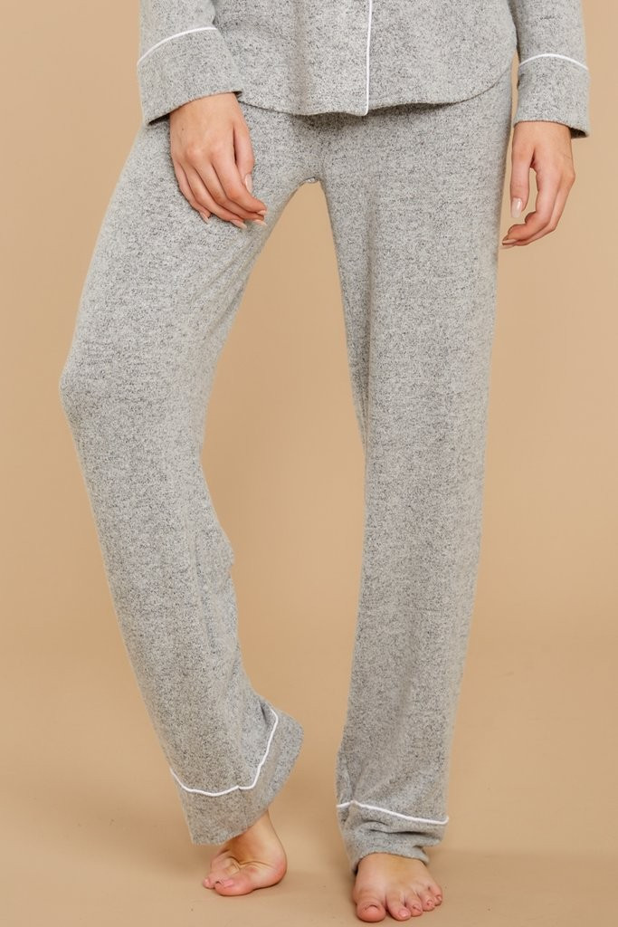 The Heather Grey Luxe Menswear Pajama Pant | Red Dress 