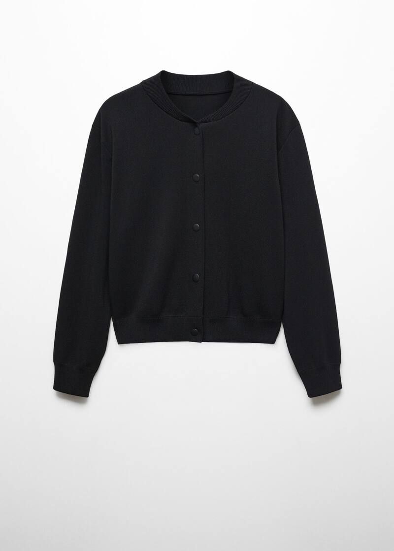 Round neck cardigan -  Women | Mango United Kingdom | MANGO (UK)
