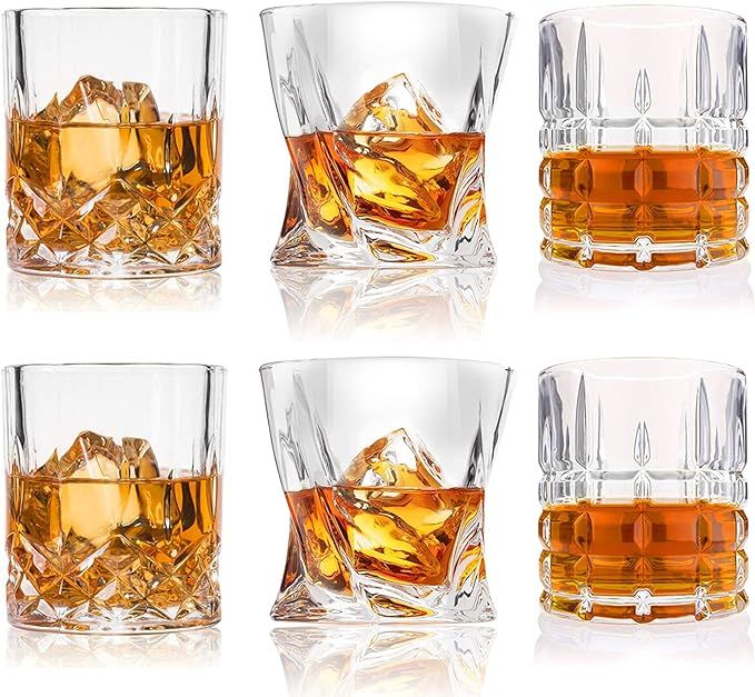 DeeCoo Whiskey Glasses-Premium 10, 11 OZ Scotch Glasses Set of 6 /Old Fashioned Whiskey Glasses/S... | Amazon (US)