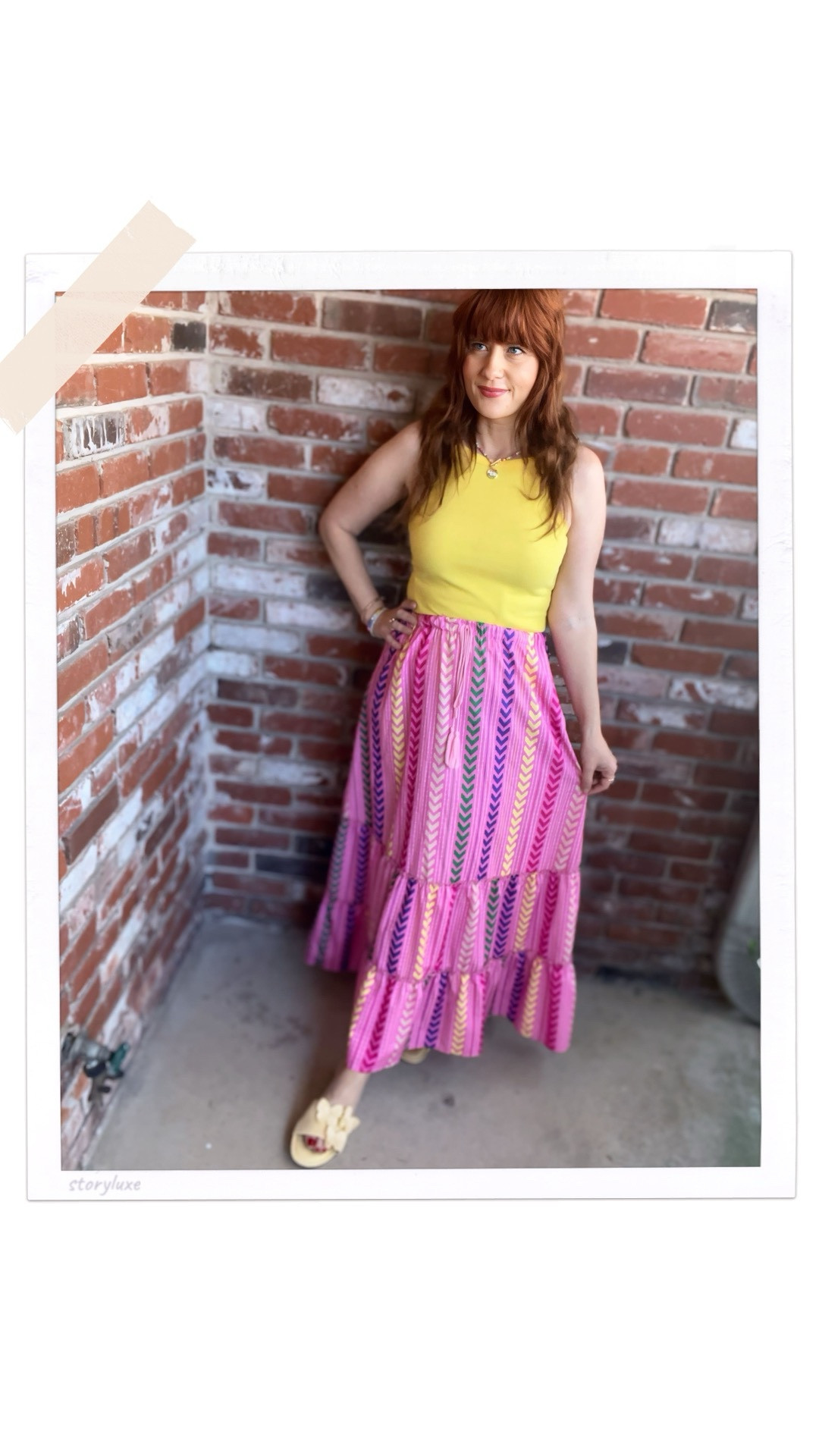 Colorful boho summer vibes ☀️

In the video I’m wearing a yellow and green tank top, but I linked similar tanks on Amazon so you can recreate this look. The patterned midi skirt is from SHEIN and it’s such a fun statement piece for summer outfits.

I styled it two ways with yellow sandals from Vivaia and a budget-friendly option from Walmart. The summer bracelets are from Walmart, and the rings and necklace are from SHEIN.

An easy boho summer outfit that’s perfect for vacation, brunch, or warm summer days.

#LTKootd #LTKTravel #LTKgrwm