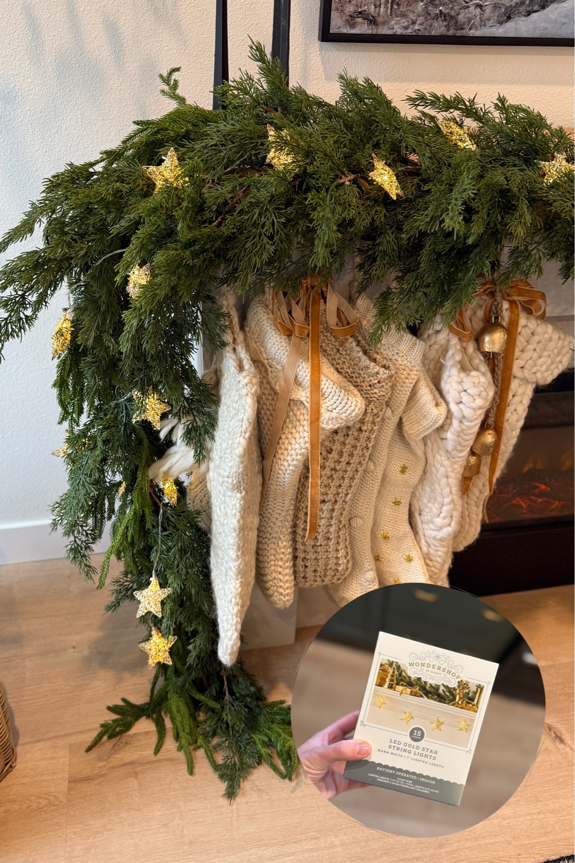 $15 light up star garland! Runs on batteries and has a timer  

#LTKHome #LTKHoliday #LTKFindsUnder50