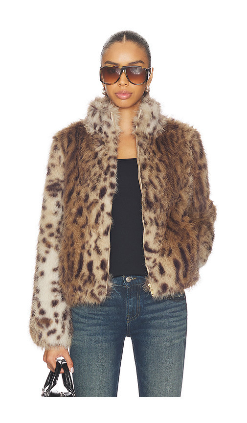 Generation Love Jamie Leopard Faux Fur Jacket in Winter Leopard. Size S | Revolve Clothing (Global)