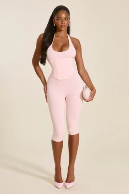 The Sandra Capri Jumpsuit in Pink | Mars The Label