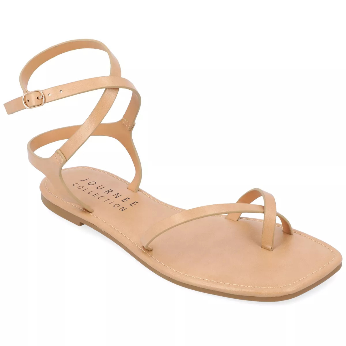 Journee Collection Womens Charra Buckle Flat Sandals | Target