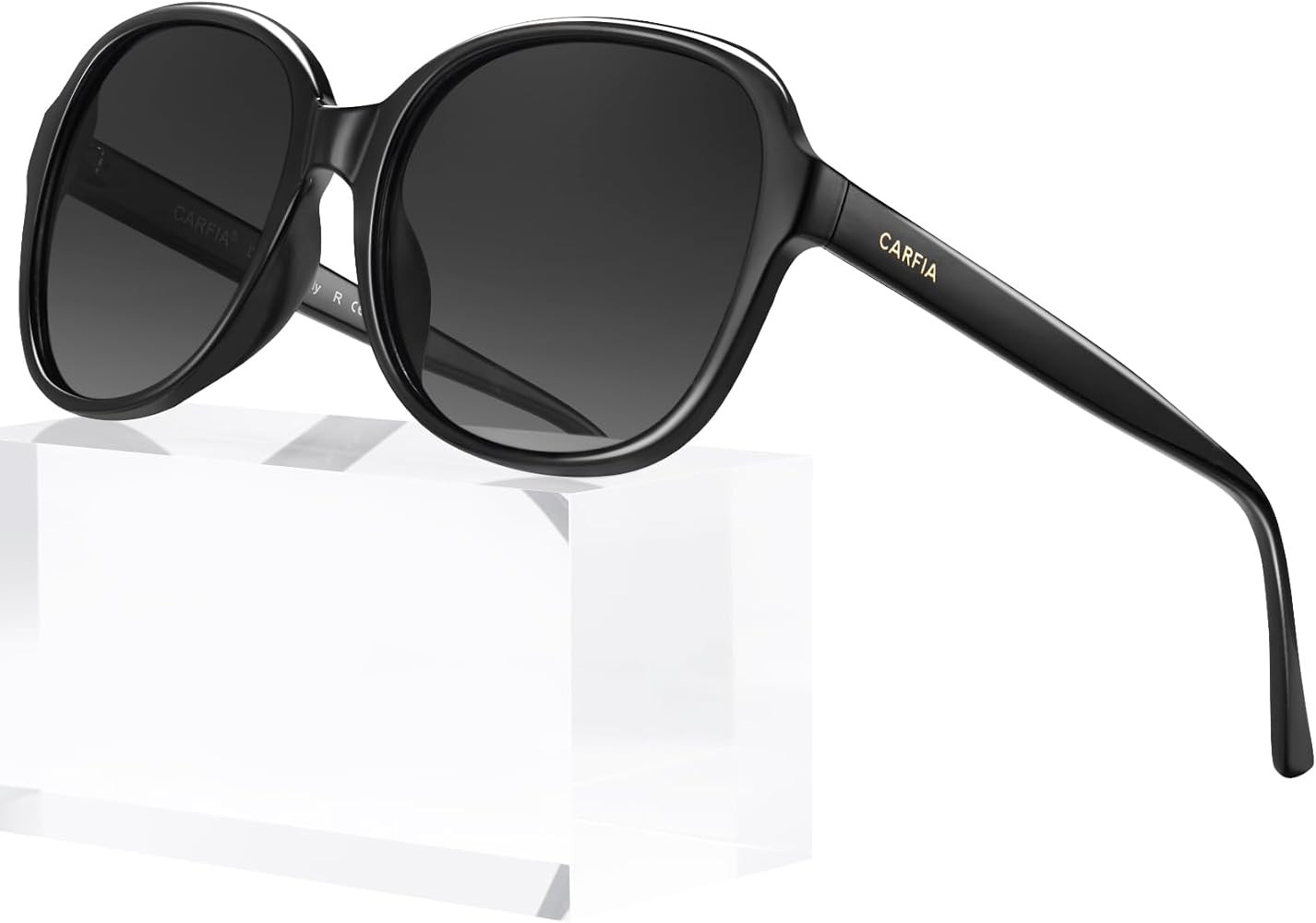 CARFIA Acetate Oversized Square Polarized Sunglasses for Women UV Protection Retro Trendy Big Sha... | Amazon (US)