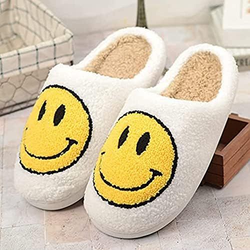 Women's Men's Smiley Face Plush Fluffy Slippers Memory Foam- Comfortable and Warm Home Slippers i... | Amazon (CA)