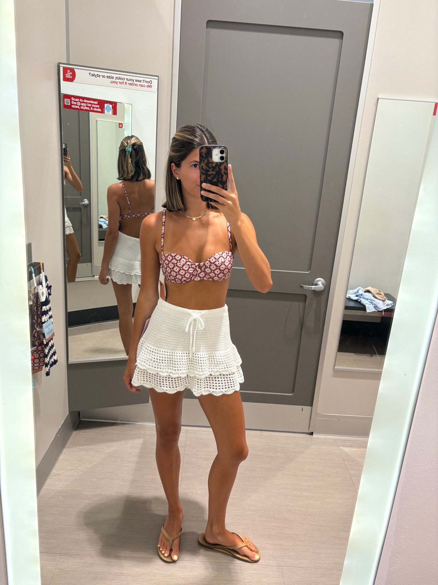 Target bikini and coverup skirt 
Wearing size small in coverup skirt

#LTKSwim #LTKSummerEdit #LTKStyleTip