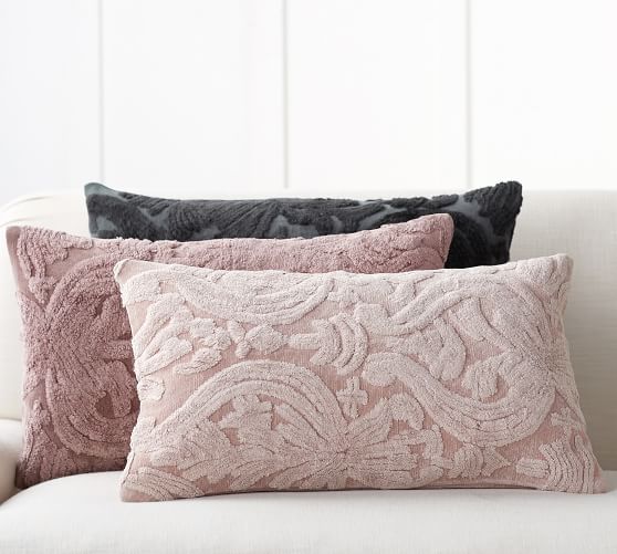 Natalia Silk Jacquard Lumbar Pillow Covers | Pottery Barn (US)