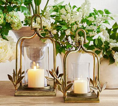 Botanical Forged-Iron Lantern | Pottery Barn (US)