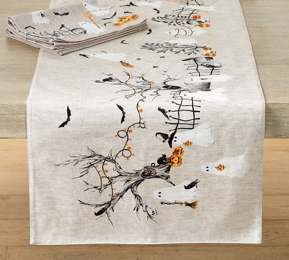 Scary Squad Organic Cotton Table Runner | Pottery Barn (US)