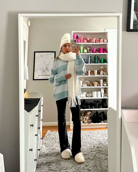 Easy casual winter outfit ideas featuring Hollister new arrivals. 

Wearing cozy oversized sweater in size small, yoga pants are on major sale wearing XS 

#LTKU #LTKHoliday #LTKSeasonal
