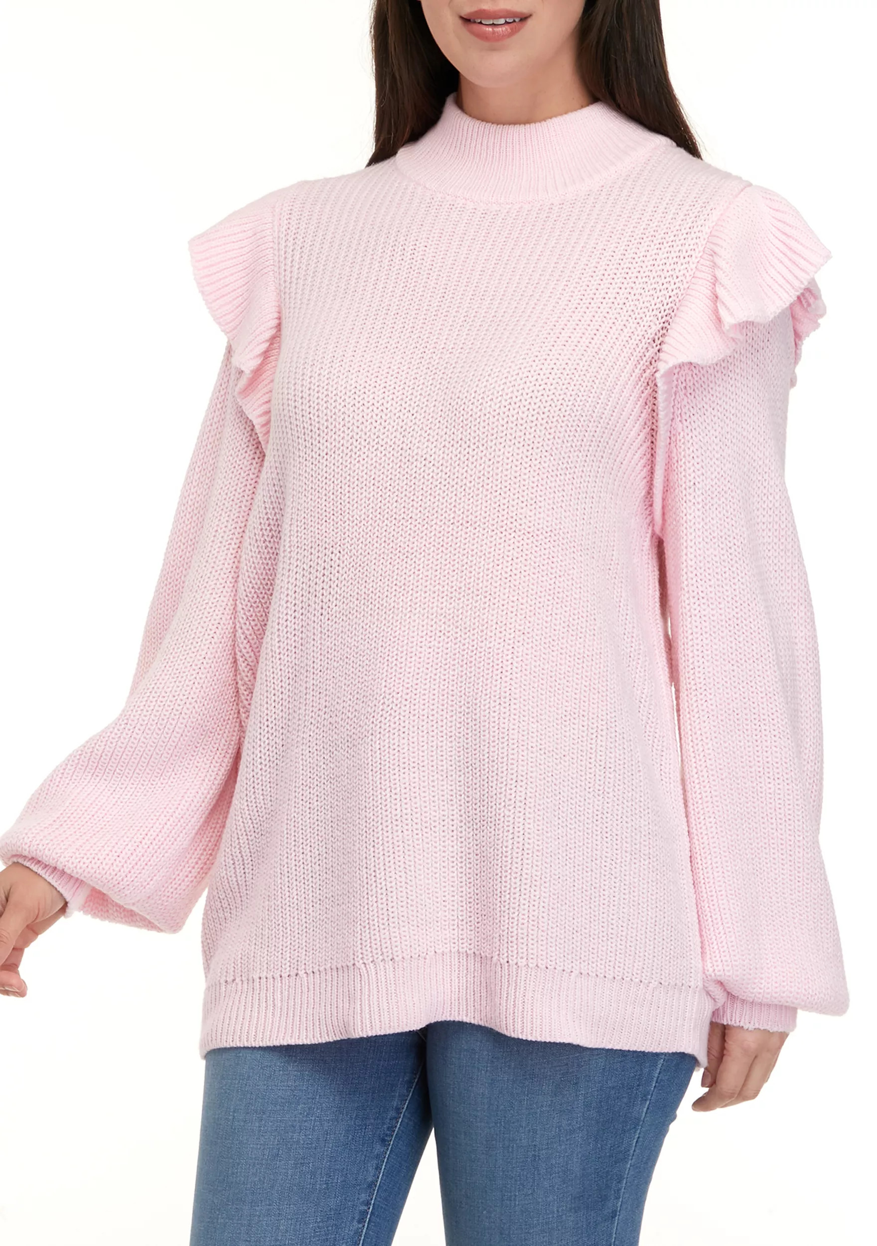 Women's Long Sleeve Ruffle Sweater | Belk