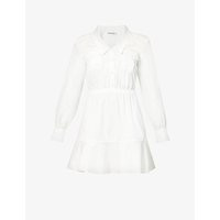 Lace panelled cotton-poplin mini shirt dress | Selfridges