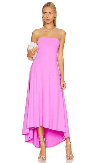 x REVOLVE Strapless Hi Low Dress in Bubble Gum Pink Wedding Guest Dress Summer #LTKwedding #LTKU  | Revolve Clothing (Global)