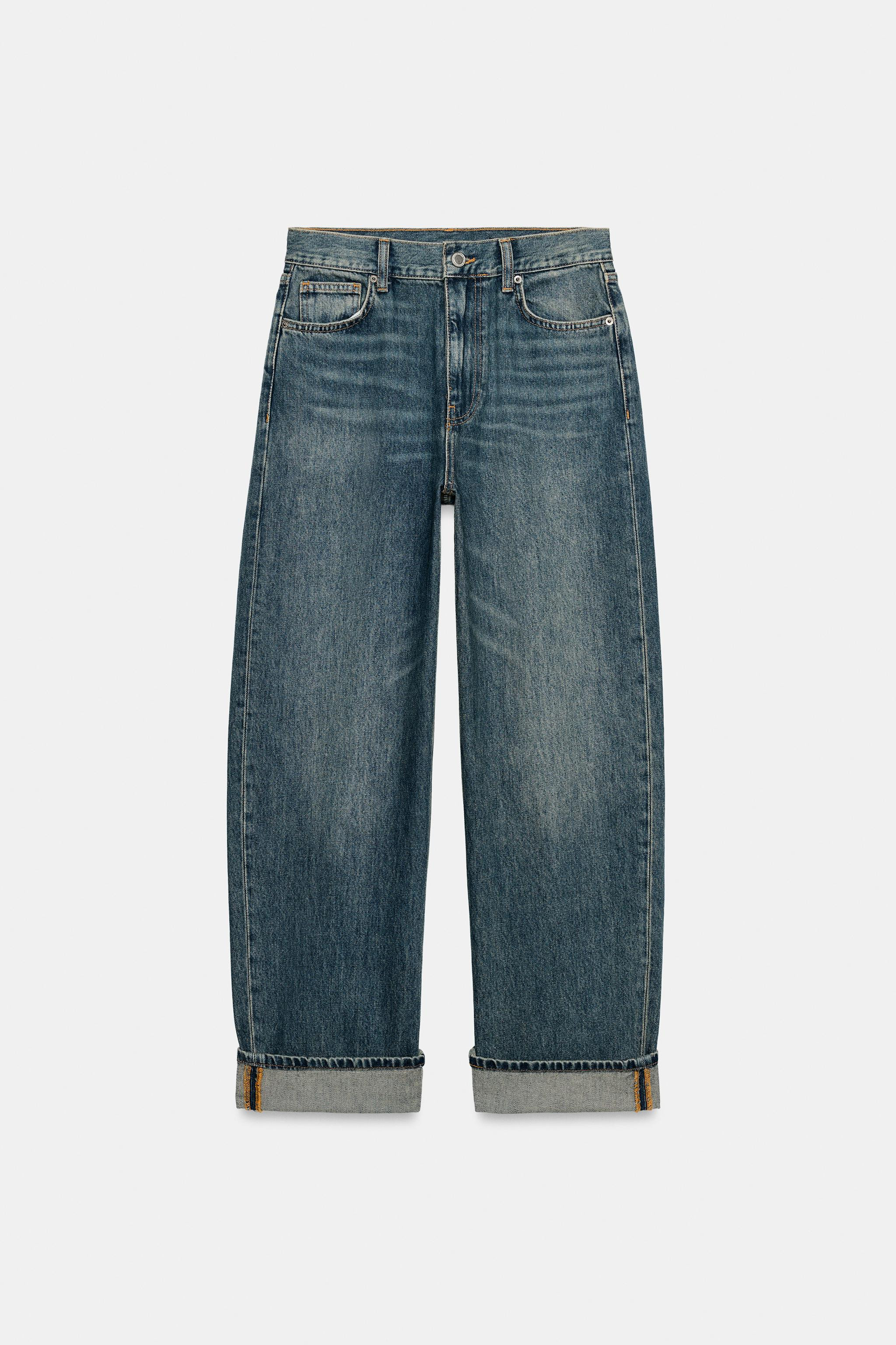 ZW COLLECTION MID-WAIST BAGGY FIT JEANS | Zara US