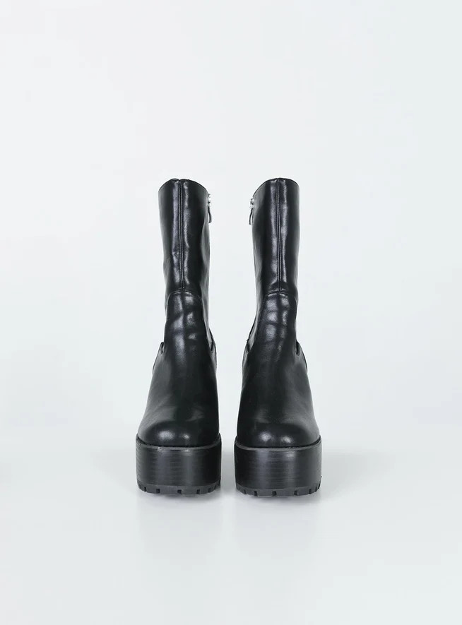 Garbo Boots Black | Princess Polly US