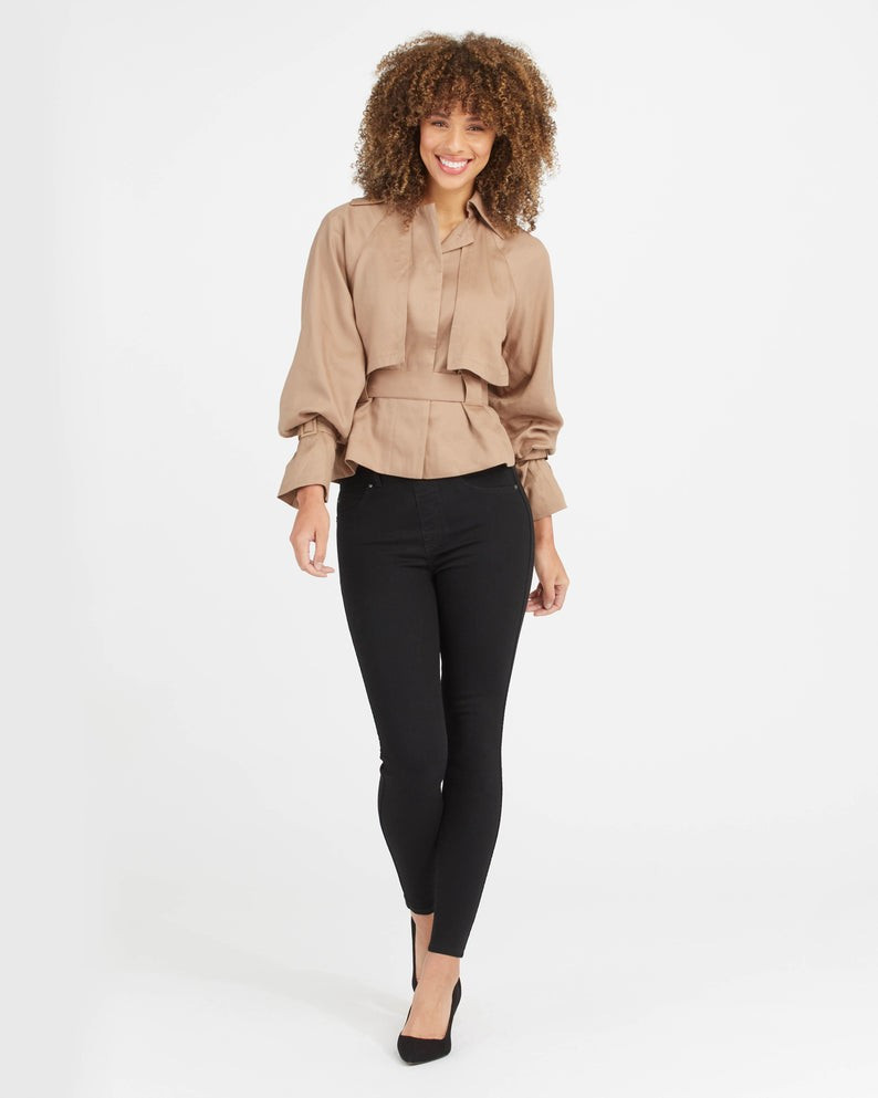 Ankle Skinny Jeans, Clean Black | Spanx