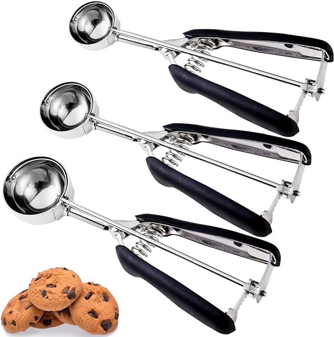 JUNADAEL J Cookie Scoop Set, Include 1 Tablespoon/ 2 Tablespoon/ 3 Tablespoon, Cookie Dough Scoop... | Amazon (US)