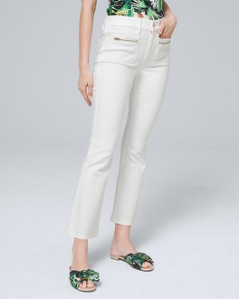 Petite High-Rise Flare Crop Jeans | White House Black Market