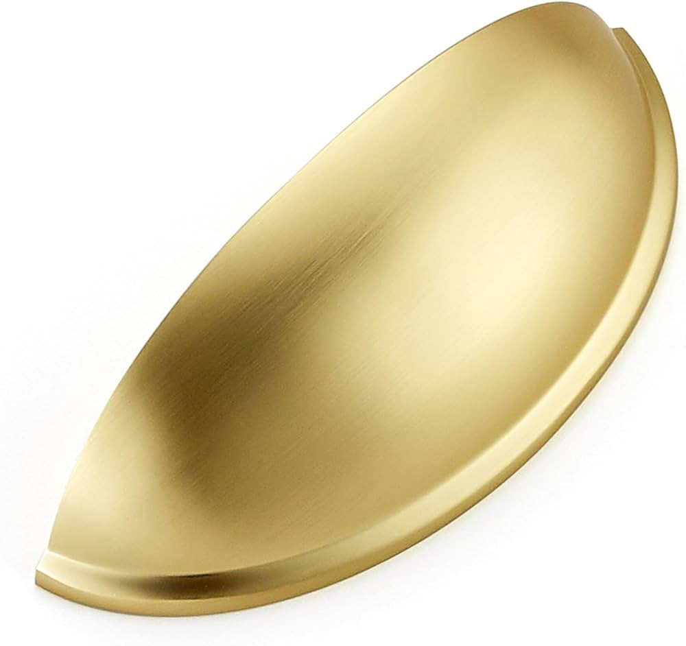 Ravinte 1 Pack 3" Drawer Pulls Brushed Brass Cabinet Cup Pulls Kitchen Hardware Cabinet Handles D... | Amazon (US)
