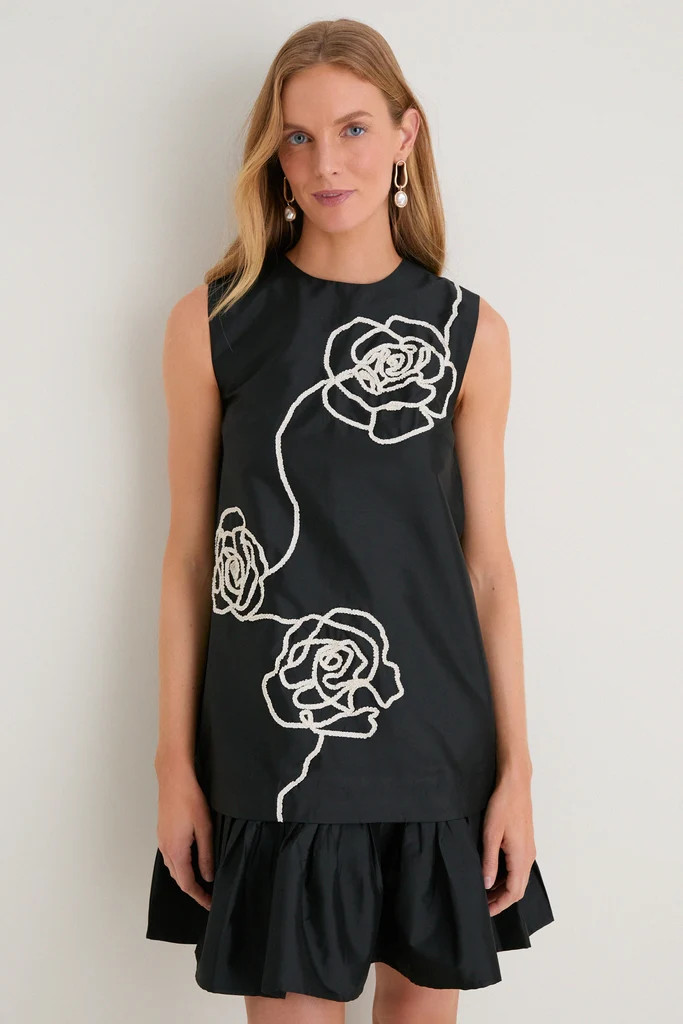 Onyx and Ivory Florentina Petal Mini Dress | Tuckernuck (US)