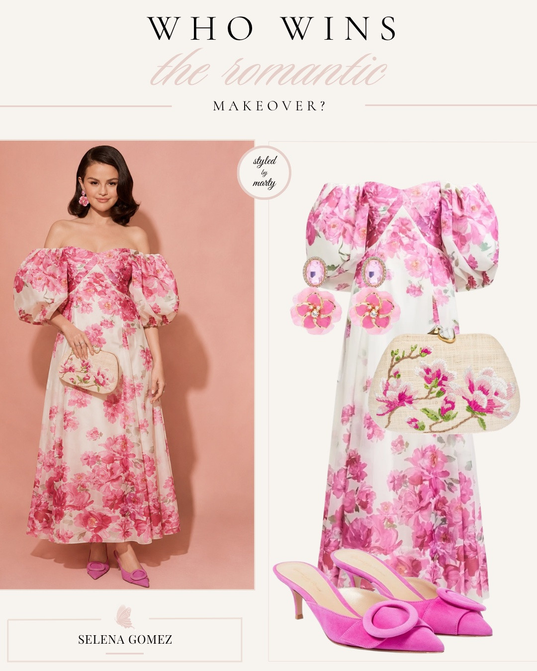 Romantic style, romantic dress, romantic outfit, feminine fashion, feminine outfit, floral dress, floral bag, maxi dress, summer outfit, summer dress, occasion wear, elegant outfit, luxury fashion, occasion dress, celeb style, Olivia Rodrigo style, Selena Gomez, Sabrina carpenter style, Beyoncé style

#LTKsummer #LTKstyletip #LTKdresses