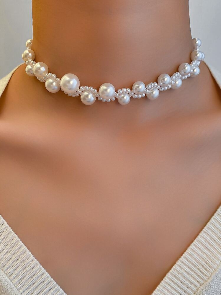 Andkiss Faux Pearl Decor Necklace | SHEIN