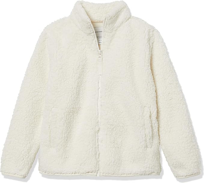 Amazon Essentials Girls and Toddlers' Sherpa Fleece Full-Zip Jacket | Amazon (US)