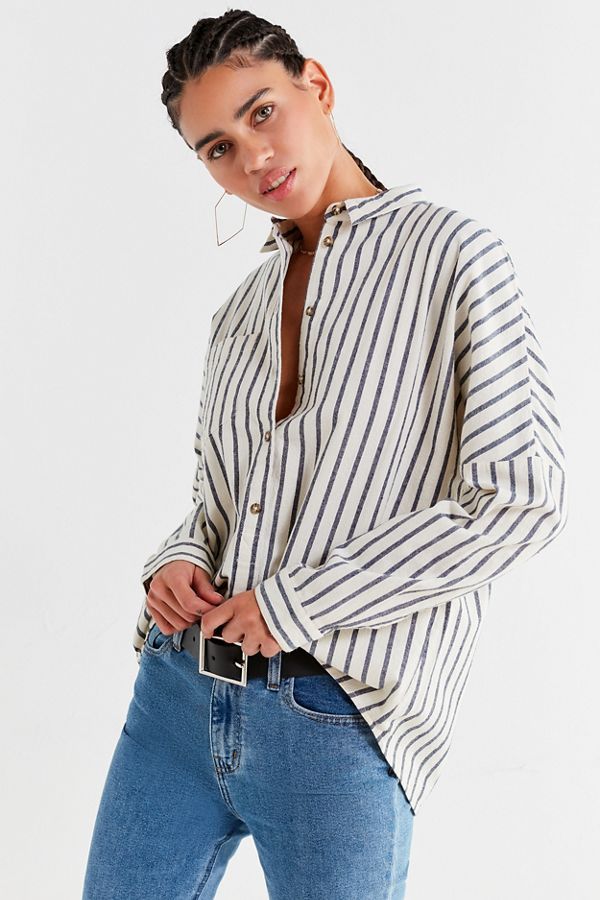 UO Relaxed-Fit Button-Down Shirt | Urban Outfitters (US and RoW)