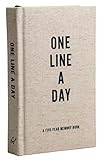 Canvas One Line a Day: A Five-Year Memory Book (Yearly Memory Journal and Diary, Natural Canvas C... | Amazon (US)