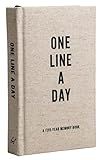 Amazon.com: Canvas One Line a Day: A Five-Year Memory Book (Yearly Memory Journal and Diary, Natu... | Amazon (US)